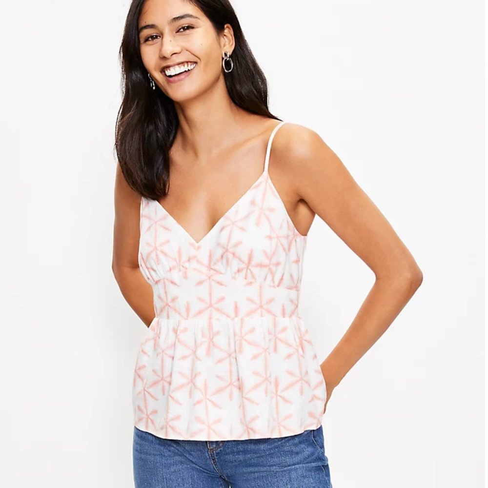 Star Tie Dye Peplum Cami